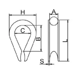 Acciaio inossidabile Protezione del filo di filo di tubo Cavo di carica pesante Rigging Carbon Guy Hardware D Catene Metallico Neele Punch Thumb 0