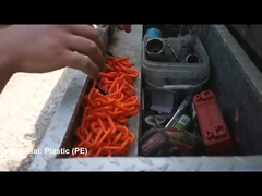 Catena di plastica gialla per barriere di sicurezza impermeabilizzabile accettazione OEM personalizzabile