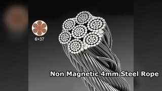 Cavo metallico non magnetico in acciaio inossidabile 316 da 4 mm