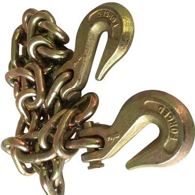 comprare 2 t limite di carico di lavoro zincato G70 catena di legame con 2 clevis afferra gancio garantito online manufacture