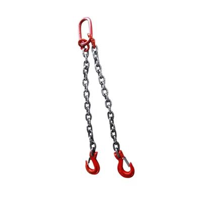 comprare 8 mm Finitura nera G80 Legatura di acciaio catena di fionda con due gambe per il sollevamento EN818-2 Durable online manufacture