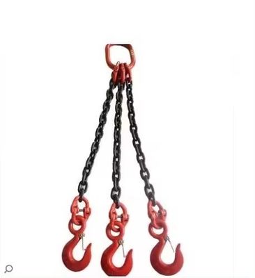 comprare Sling a catena di sollevamento versatile e a due zampe con ganci 48kN carico di prova Finitura nera online manufacture