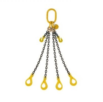 comprare 2t limite di carico di lavoro finitura nera G80 doppia gamba di sollevamento Sling Chain per la costruzione online manufacture
