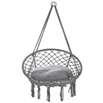 Un buon prezzo. Sedia pendente da campeggio tessuta a mano Macrame Modern Cotton Rope Swing Chair in linea