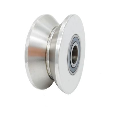 comprare Ruota a scanalatura a forma di V Ruota di porta rotante in acciaio inossidabile Ruota di porta scorrevole online manufacture