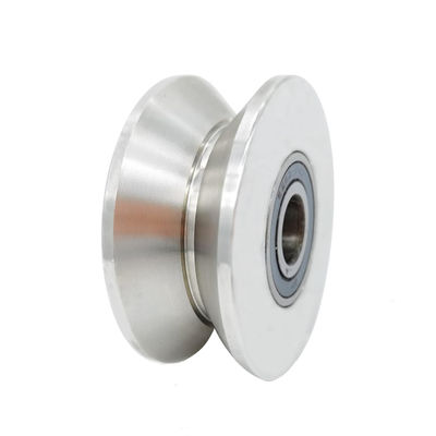 comprare Ruota a scanalatura a forma di V Ruota di porta rotante in acciaio inossidabile Ruota di porta scorrevole Puleggia pesante online manufacture