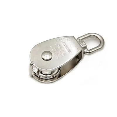 AISI316 Pulley Block Wire Rope Fittings Pulley Block Single Sheave Rigging Hardware