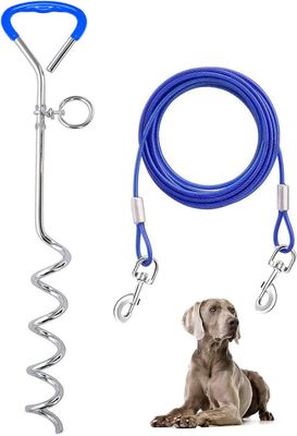 Cane a guinzaglio a prova di ruggine 32/16/10 Ft Outdoor Per cani di grandi dimensioni 120 Lbs