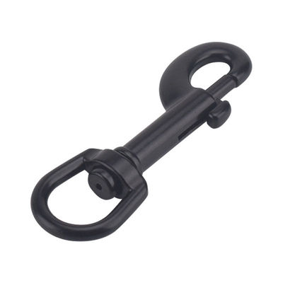 comprare Accettazione OEM Finitura Nera Diretta Rotante Metal Snap Carabiner Hook per l'Acquisto online manufacture