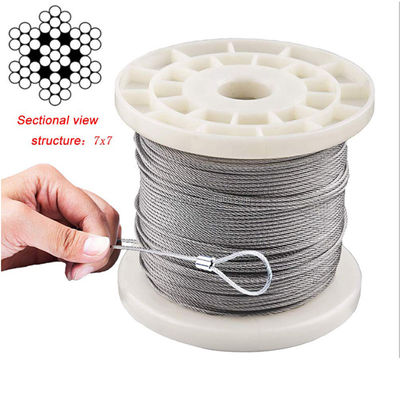 comprare 7*7 Cavo di filo in acciaio inossidabile per la costruzione AISI 201/304/316 Materiale di grado non legato online manufacture