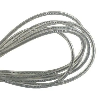 Un buon prezzo. Cable in acciaio inossidabile rivestito in PP di colore trasparente 0,8 mm 1x19 Corda di tenda per acciaio a carbonio rosso non legato in linea