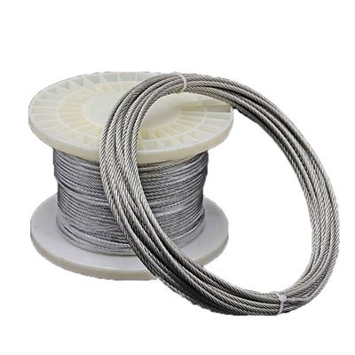 Un buon prezzo. 304 Stainless Steel Wire Rope Soft Fishing Lifting Cable 1-25M Lunghezza a richiesta Finitura galvanizzata 7*7 Clothesline in linea