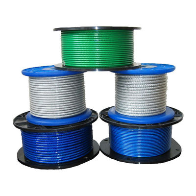 Un buon prezzo. Colorato PVC rivestito Acciaio filo di filo per cavi in acciaio inossidabile ad alta resistenza 304/316 7x7 7x19 personalizzato secondo le vostre esigenze in linea