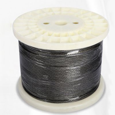 Un buon prezzo. 7x7 Cable di ferro in acciaio inossidabile per la costruzione 200ft nero T316 Cable per aerei per il ponte in linea