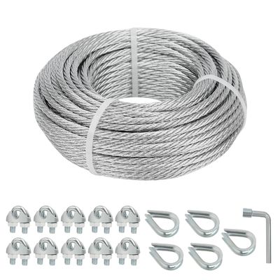 comprare Cable aereo in acciaio inossidabile galvanizzato con pinza e pollice online manufacture