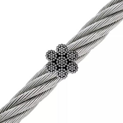 comprare Brillantezza Cavo in acciaio al carbonio galvanizzato / corda in acciaio inossidabile 7x7/6x9/6x19/7x19/6x36 Per progetti di costruzione online manufacture