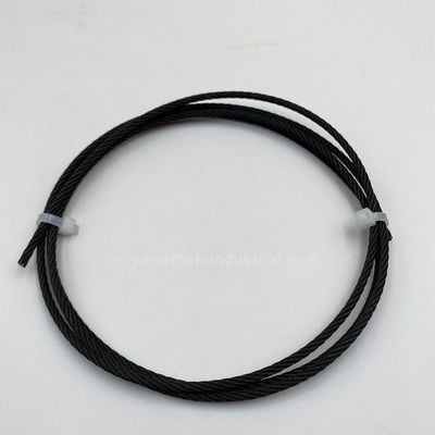 comprare Cavo per aeromobili rivestito in polvere di acciaio nero 7x7 1x19 SS316 Cavo in acciaio online manufacture