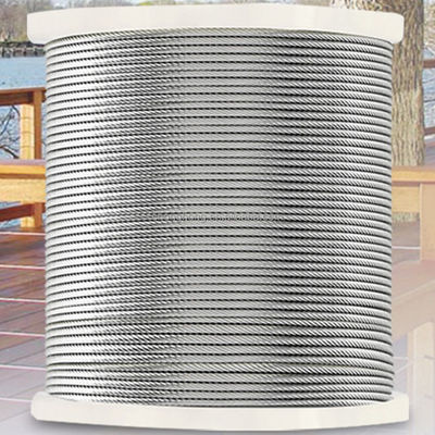 comprare T316 resistente all'erosione 3 16 Cavo aereo 1000FT SS 1x19 7x7 7x19 impermeabile online manufacture