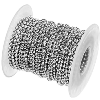 comprare Catena a sfere di metallo da 2,4 mm di alta qualità Catena a sfere di acciaio inossidabile Catena a sfere di cane Catena a tag online manufacture