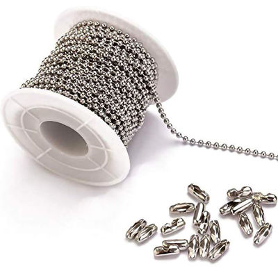 comprare Catena a rulli Essential 2.4mm Catena a sfera d'argento in acciaio inossidabile con lunghezza personalizzata online manufacture