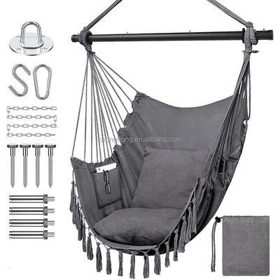 comprare 100*130cm 320g di poliestere-cotone corda sospesa Amaca oscillante con due cuscini online manufacture