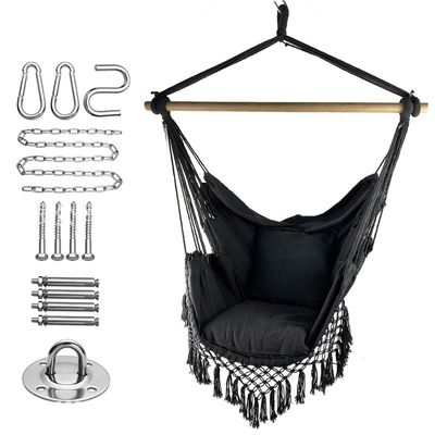 comprare 100*130cm 320g di poliestere-cotone corda sospesa Amaca oscillante con due cuscini online manufacture