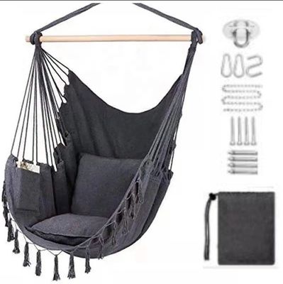 comprare 100*130cm 320g di poliestere-cotone corda sospesa Amaca oscillante con due cuscini online manufacture