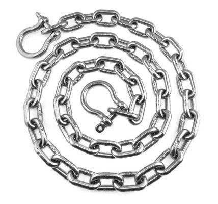 Catene marine saldatura a resistenza elettrica catena di ancoraggio in acciaio inossidabile 316 per imbarcazioni resistente al calore
