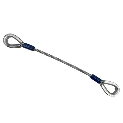 Un buon prezzo. Fune di acciaio zincato con asole terminali in linea