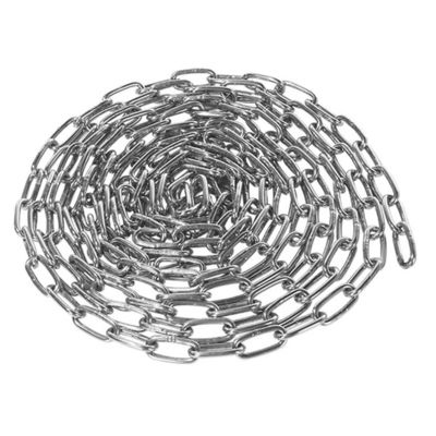 Un buon prezzo. Catena a maglie in acciaio inossidabile resistente agli agenti chimici con finitura lucida e struttura saldata Standard DIN766 in linea