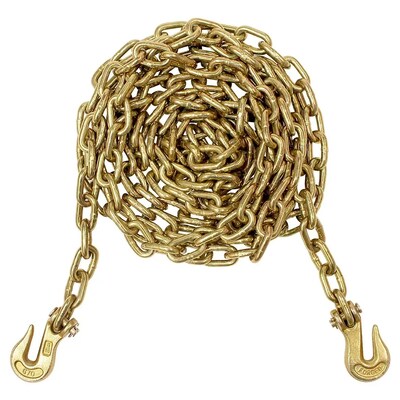 Un buon prezzo. Catena G70 in zinco giallo con gancio di presa da 3/8