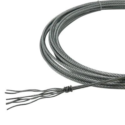 Un buon prezzo. Fune d'acciaio inossidabile zincato, costruzione 7x7, diametro da 1,2 mm a 16 mm per uso industriale in linea