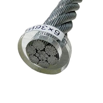 Un buon prezzo. 6x36WS IWRC FC cavo di acciaio galvanizzato a caldo con eccellente resistenza alla corrosione in linea