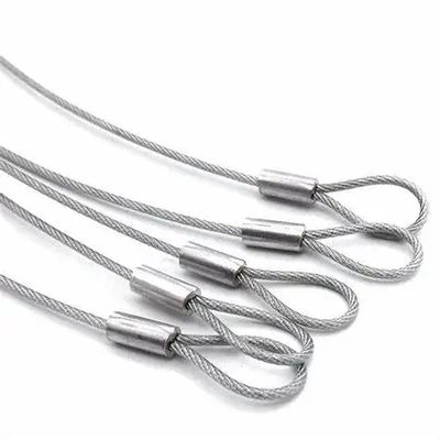 Acciaio inossidabile 7x7 6x36 Dia 8mm IWRC RHRL Hard Soft Eye Finish Ungalvanized Sling