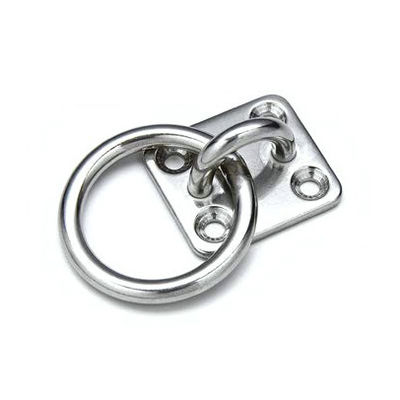 Anello rotondo in acciaio inossidabile Pad di diamante Piastra oculare Rigging Hardware Finitura placcata in zinco