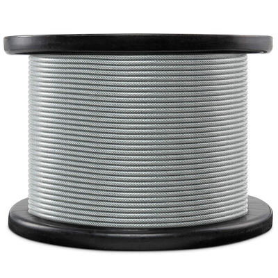 Un buon prezzo. 7x7 filo galvanizzato filo di acciaio 3/32 PVC rivestito a 3/16 per gru e sollevamento in linea