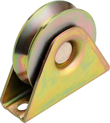 Un buon prezzo. Ruota a scanalatura a forma di V Colore Pulley in acciaio placcato in zinco Porta scorrevole Ruota accessori per porte a rulli in linea
