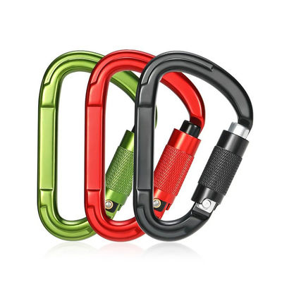 Un buon prezzo. Industria pesante 25kN Legatura di alluminio in forma di D Snap Hook Carabiner per arrampicata in linea