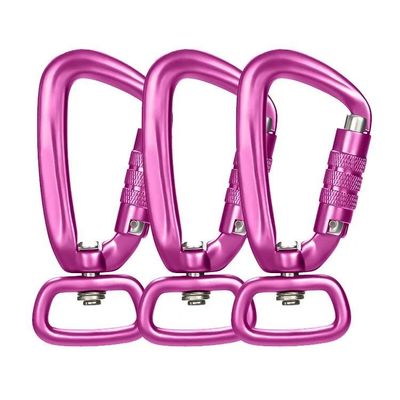 Un buon prezzo. Industria pesante 4KN nero auto bloccante in alluminio girabile carabiner Snap Hook per guinzaglio per cani in linea