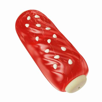 Un buon prezzo. Gioco di cane con tre spessori e una struttura di protuberanze per la pulizia dei denti in linea