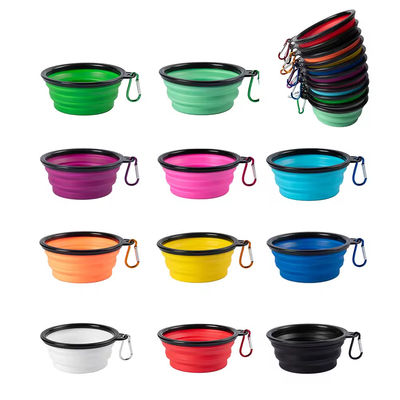 Un buon prezzo. Tazza portatile per cani pieghevole Tazza per cani per animali da compagnia in silicone Acqua per cibo TPE pieghevole Tazze per cani per animali da compagnia Mangia pieghevole in linea