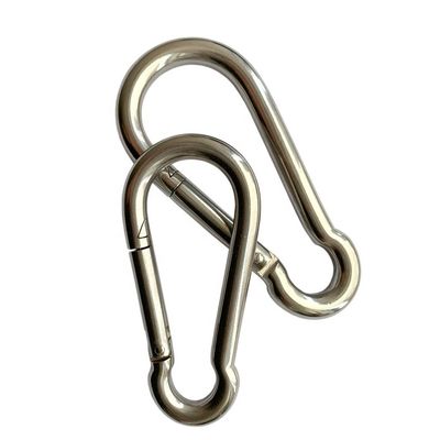 Un buon prezzo. Finitura lucidata in acciaio inossidabile 304 Carabiner Snap Spring Hook per attività all'aria aperta in linea