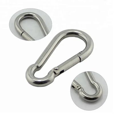 Un buon prezzo. Industria pesante 8mm in acciaio inossidabile 304/316 Catena di sicurezza per esterni Clip di molla Carabiner Snap Hook in linea