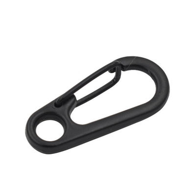 Un buon prezzo. Piccola lega di zinco Mini Finitura nera Carabiner Buckle Snap Key Chain Ring Spring Hook in linea