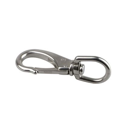 Un buon prezzo. Finitura lucidata Catena chiavi in acciaio inossidabile gancio cinghia di cane girante carabiner gancio rapido in linea
