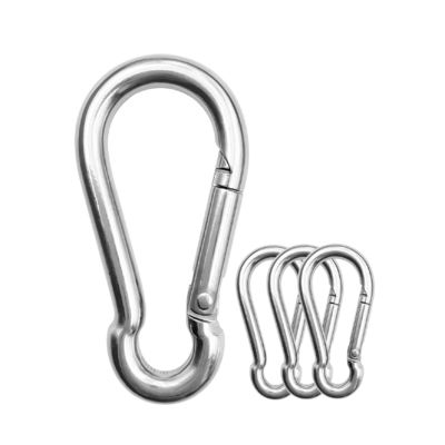 Finitura lucidata in acciaio inossidabile Carabiner Snap Spring Hook Clip con accettazione OEM