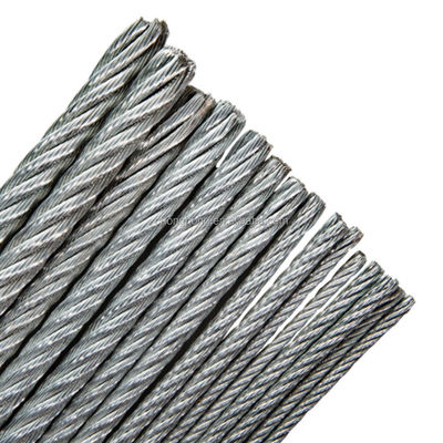 Un buon prezzo. Cavo di filo di acciaio galvanizzato per il tracciamento e il sollevamento, di acciaio speciale a freddo di grado 7*7 6*7 FC in linea