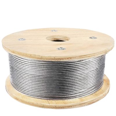 Un buon prezzo. Cavo in acciaio inossidabile da 16 mm galvanizzato 1 x 19 fili 500 ft per l'installazione di ringhiere di cavi sul ponte in linea