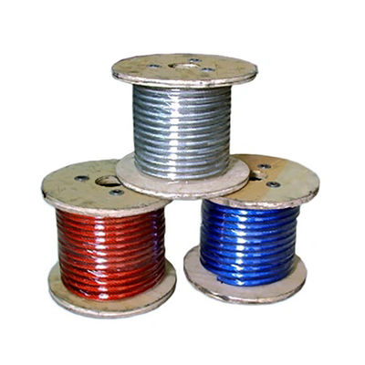 Un buon prezzo. Corde di acciaio inossidabile rivestite in PVC/PP/PE/PA 6X7 FC/6X7 IWS 1/32' 3/64' 1/16' 3/32' 1/8' 5/32' 3/16' 1/4' 5/16 in linea