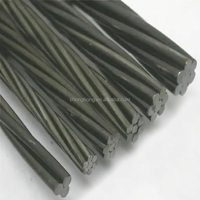 Un buon prezzo. Peso della bobina da 2,5 a 3,5 tonnellate 1x7 PC Strand 12,7 mm a basso rilassamento non legato ASTMA416 Strand di filo d'acciaio per calcestruzzo post-tensione in linea